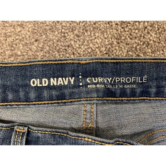 Old Navy Women's Jeans Size 6 Regular Blue Denim Curvy Mid Rise Stretch GUC - Picture 11 of 13